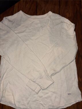 GAP Boys (xl)  Long-Sleeve Thermal Crew — Off-White